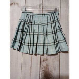 Faded Rose‎ Skirt Ladies Small Pastel Blue Mini Pleated Schoolgirl